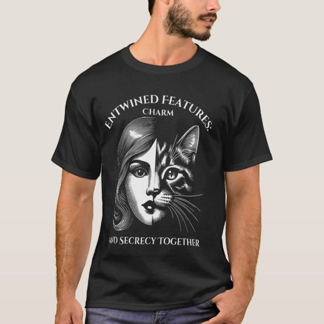 T-shirt Conception de masque avec un visage de femme et de (Devant)