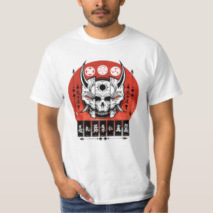 T-shirt Conception de Masque Oni Japonais