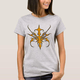 T-shirt Conception de Masque Tribal - Orange