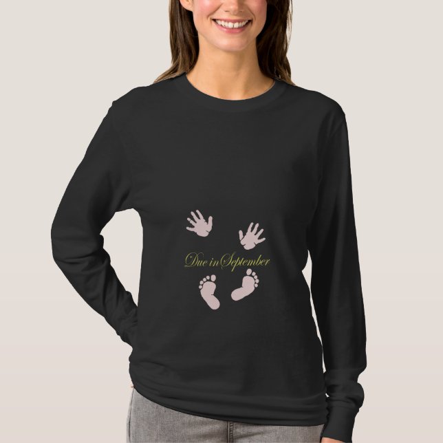 T-shirt Conception de maternité de dû en septembre par la (Devant)