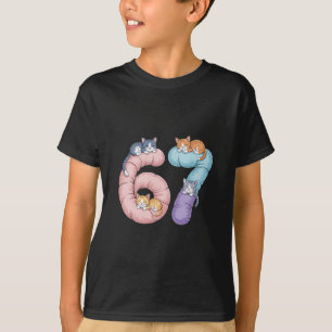 T-shirt Conception de mème de chat mignon 67