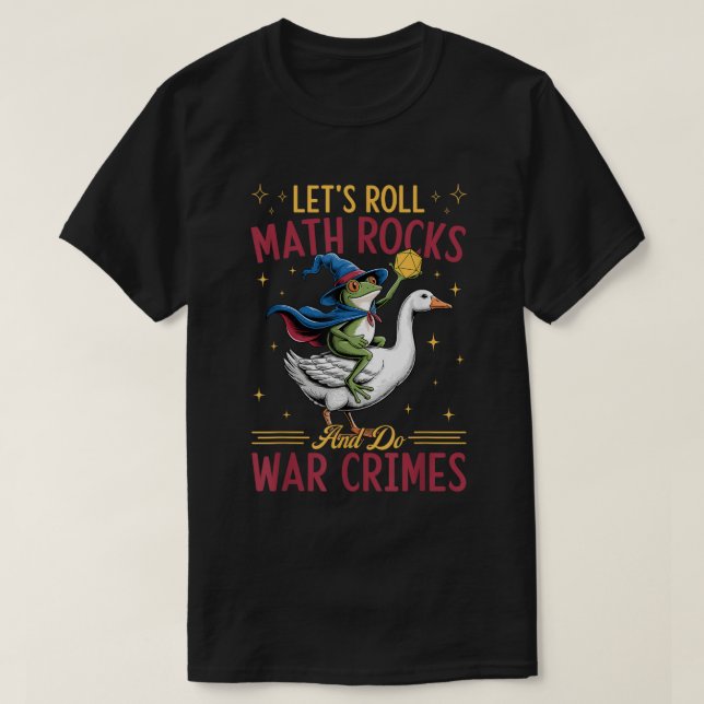 T-shirt Conception de mème de grenouille oie DnD chaotique (Design devant)