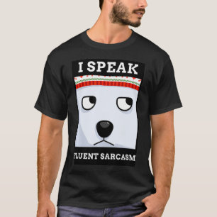 T-SHIRT CONCEPTION DE MEME DRÔLE JE PARLE SARCASME COURAMM