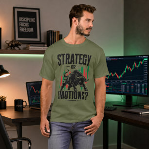 T-shirt Conception de mentalité de trading de taureau Stra