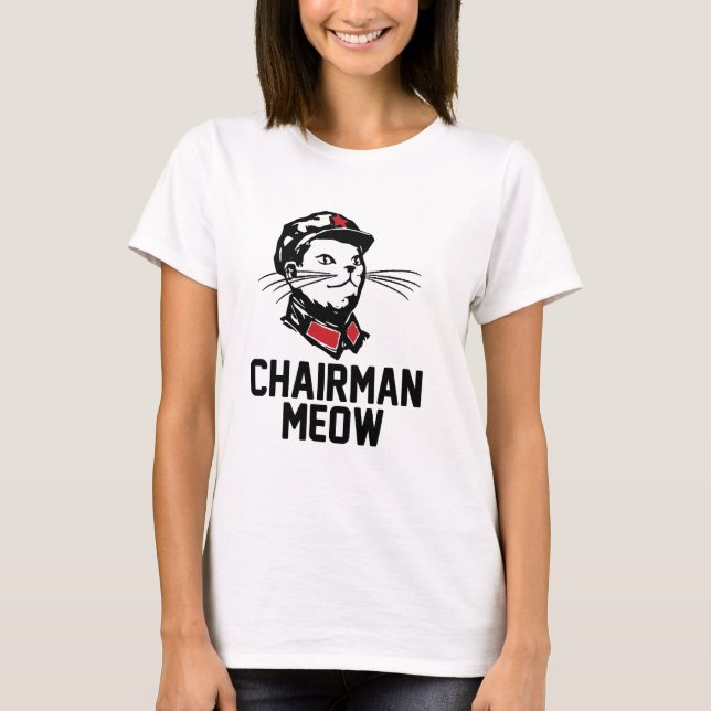 T-shirt Conception de Meow de Président (Mao) (Devant)