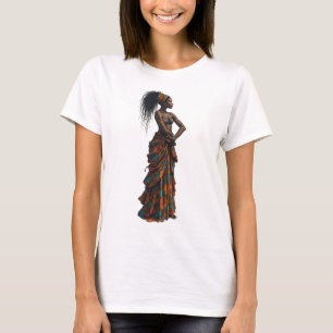 T-shirt conception de mode féminine d'art africain