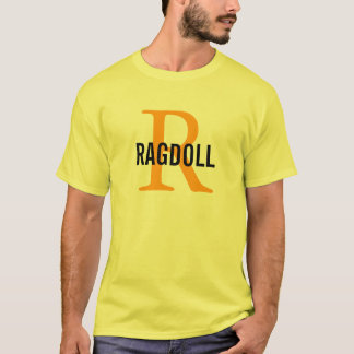 T-shirt Conception de monogramme de chat de Ragdoll