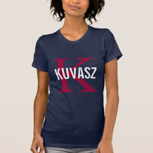 T-shirt Conception de monogramme de race de Kuvasz