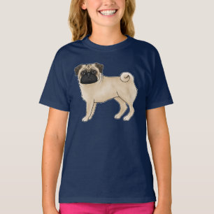 T-shirt Conception de Mops de race de chien Carlin adorabl