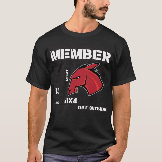 T-shirt Conception de mot-étiquette de club (Devant)