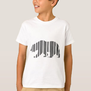 T-shirt Conception de motif de code-barres de l'OURS DORÉ