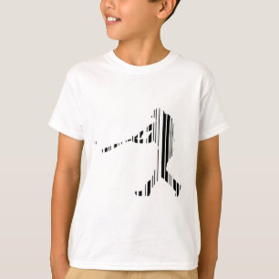 T-shirt Conception de motif de joueur de sport à code-barr