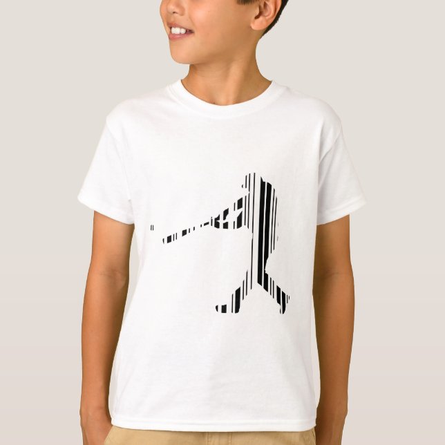T-shirt Conception de motif de joueur de sport de code-bar (Devant)