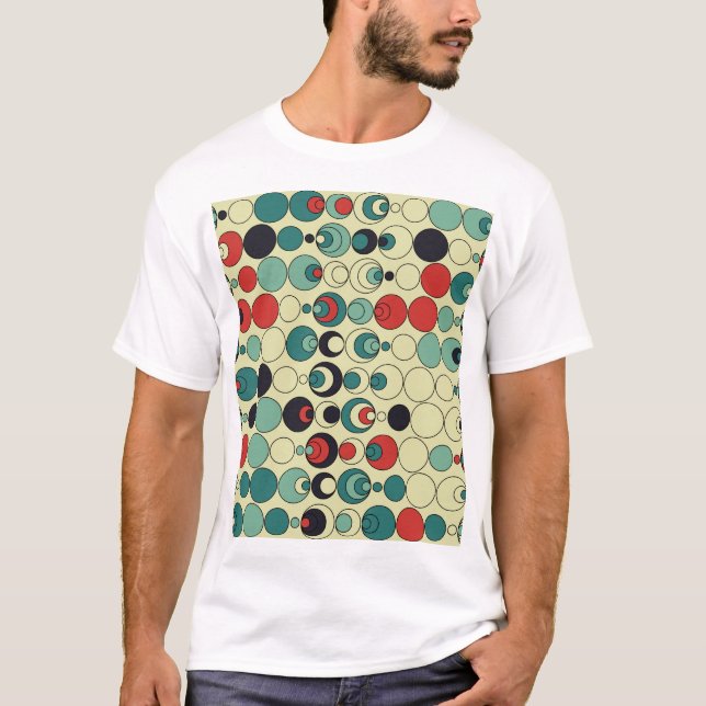 T-shirt Conception de motif géométrique abstrait sans cout (Devant)