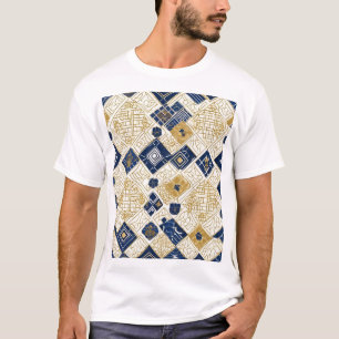 T-shirt Conception de motif géométrique japonais tradition