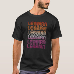 T-shirt Conception de motif rétro lesbien