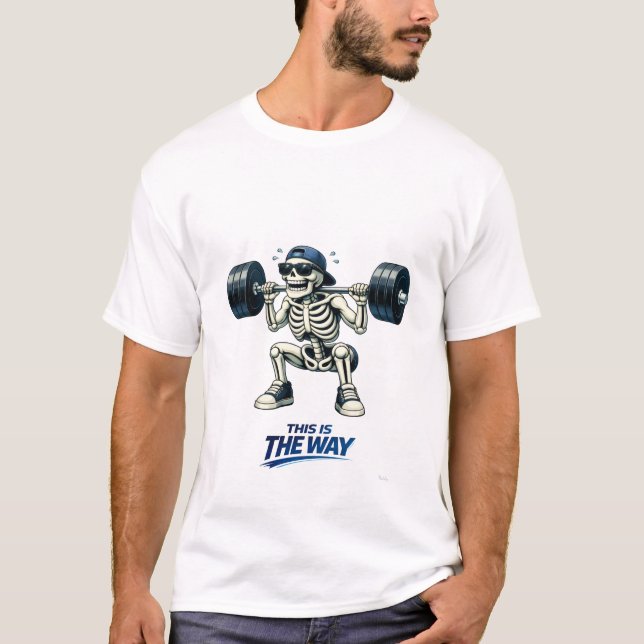 T-shirt Conception de motivation de fitness drôle de squat (Devant)