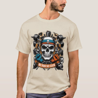 T-shirt Conception de motivation pour la musculation hardc