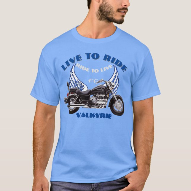 T-shirt Conception de moto Valkyrie en direct au volant F6 (Devant)
