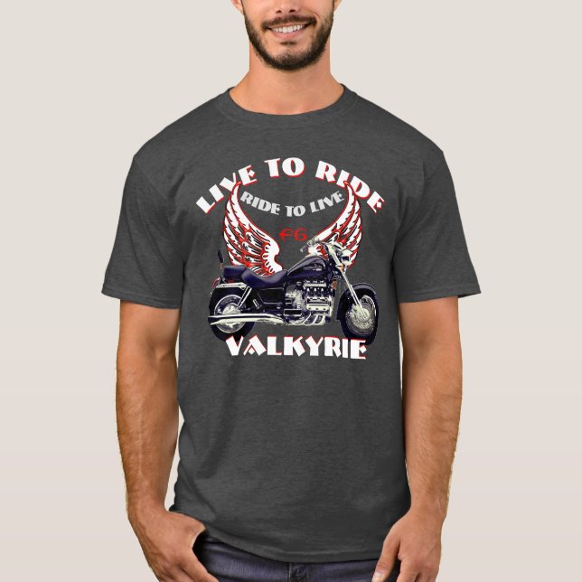 T-shirt Conception de motocyclettes Valkyrie en direct au  (Devant)