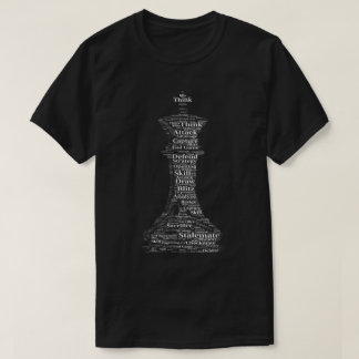 T-shirt Conception de mots d'art Roi d'échecs