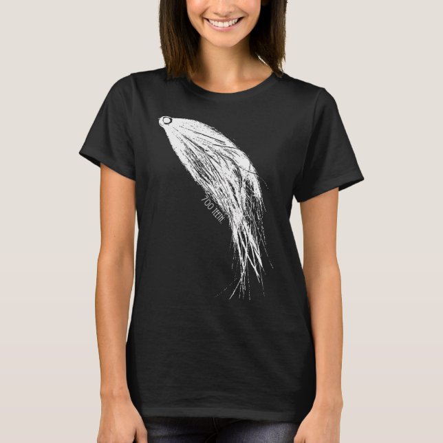 T-shirt conception de mouche de pêche (Devant)