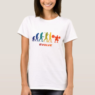 T-shirt Conception de musculation silhouette évolution de 