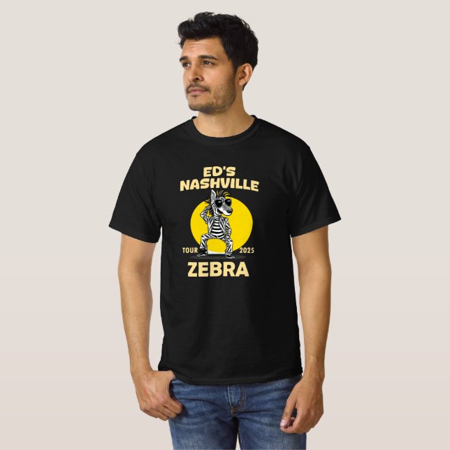 T-shirt Conception de musique Ed Zebra Vibes Tournée Nashv (Devant entier)