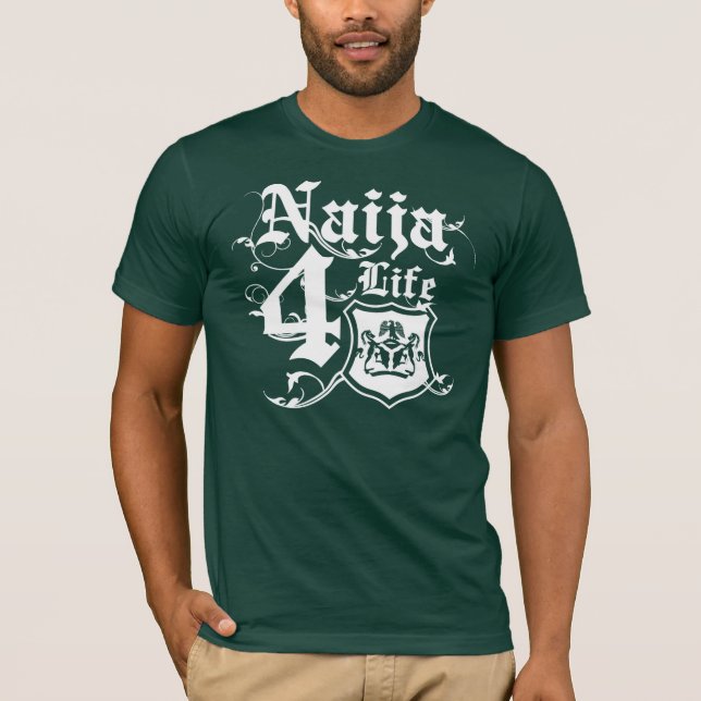 T-shirt Conception de Naija4life avec le manteau des bras (Devant)
