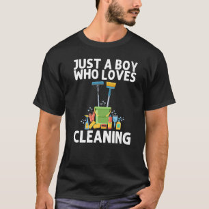 T-shirt Conception De Nettoyage Pour Garçons Hommes Nettoy
