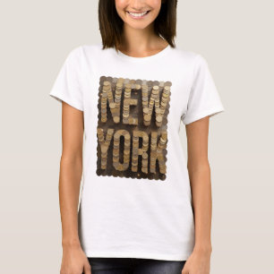 T-shirt Conception de NEW YORK en or moderne