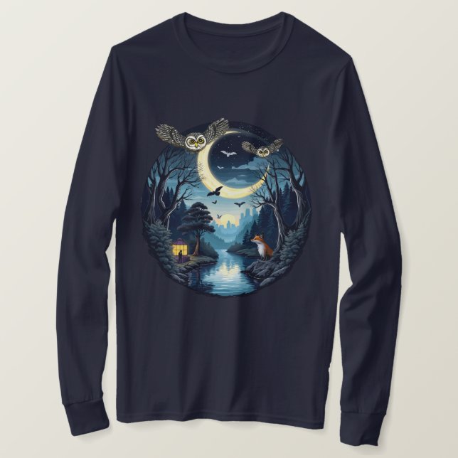 T-shirt Conception de Nightime Wildlife Wonders (Design devant)