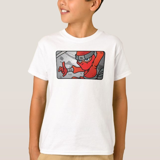 T-shirt Conception de Ninja Rouge personnalisable (Devant)