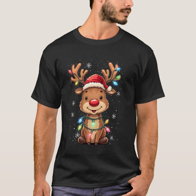 T-shirt Conception de Noël de renne (Devant)