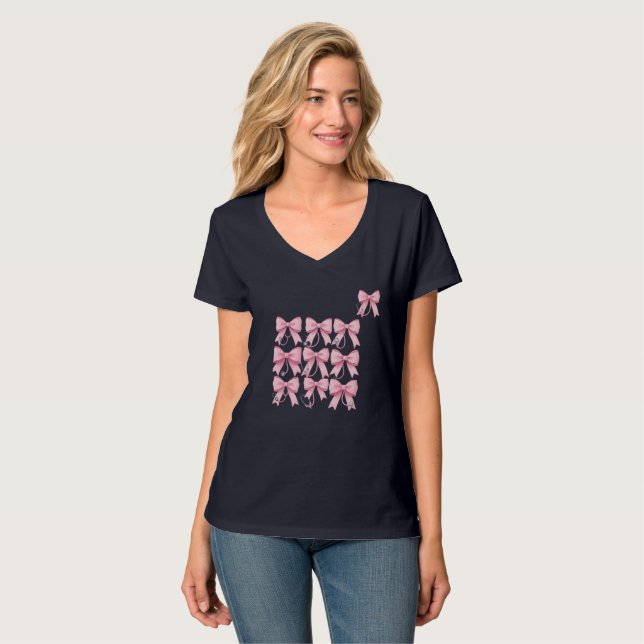 T-shirt Conception de nœud médical chic (Devant entier)