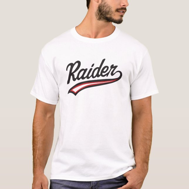T-shirt Conception de nom de Raider – Style Puissance et F (Devant)