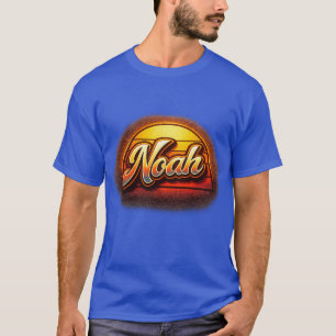 T-shirt Conception de nom personnalisée Rétro Coucher de s
