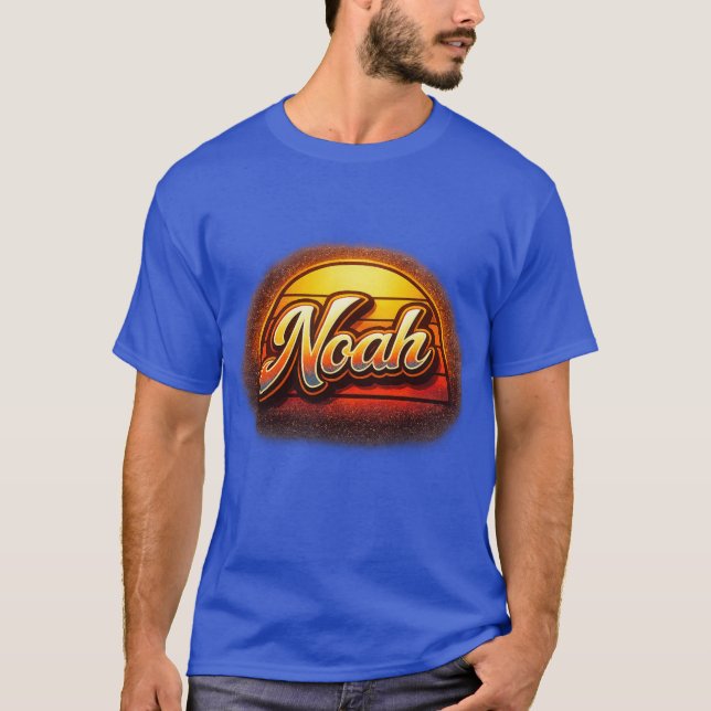 T-shirt Conception de nom personnalisée Rétro Coucher de s (Devant)