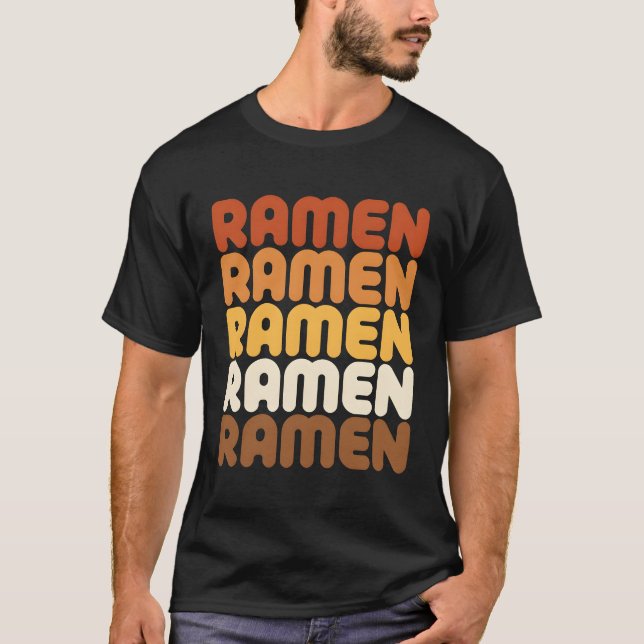 T-shirt Conception de nourriture aux tons chauds pour amat (Devant)