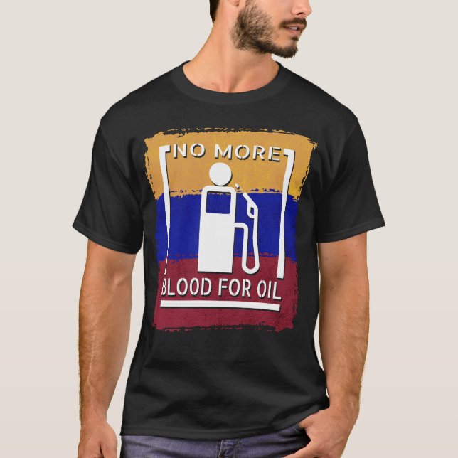 T-shirt Conception de paix chrétienne Plus de sang pour le (Devant)