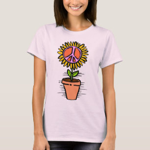 T-SHIRT CONCEPTION DE PAIX POUR DES FEMMES