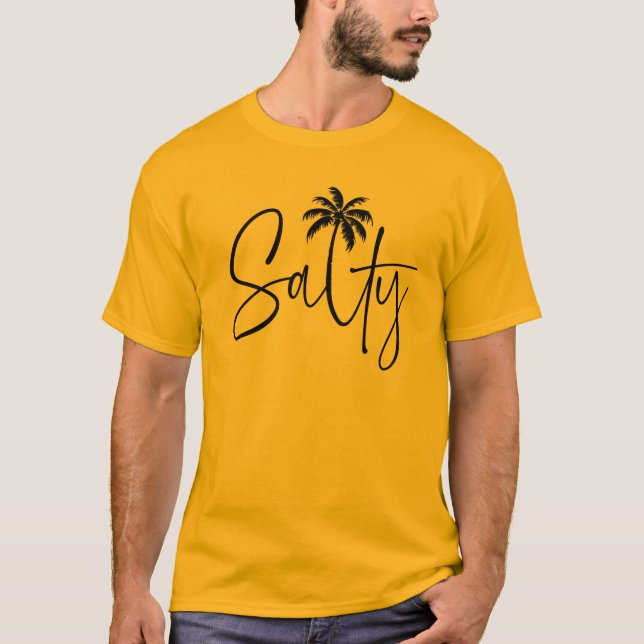 T-shirt Conception de palme salée (Devant)