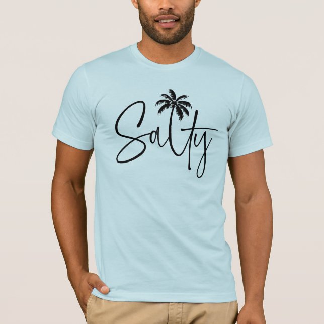 T-shirt Conception de palme salée (Devant)