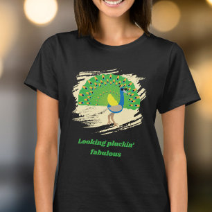 T-shirt Conception de paon glamour avec jeu de mots