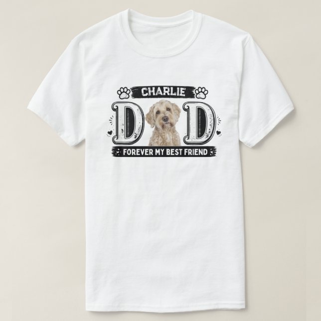 T-shirt Conception de papa de chien ami pour toujours (Design devant)