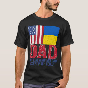 T-shirt Conception de papa de drapeau ukrainien américain