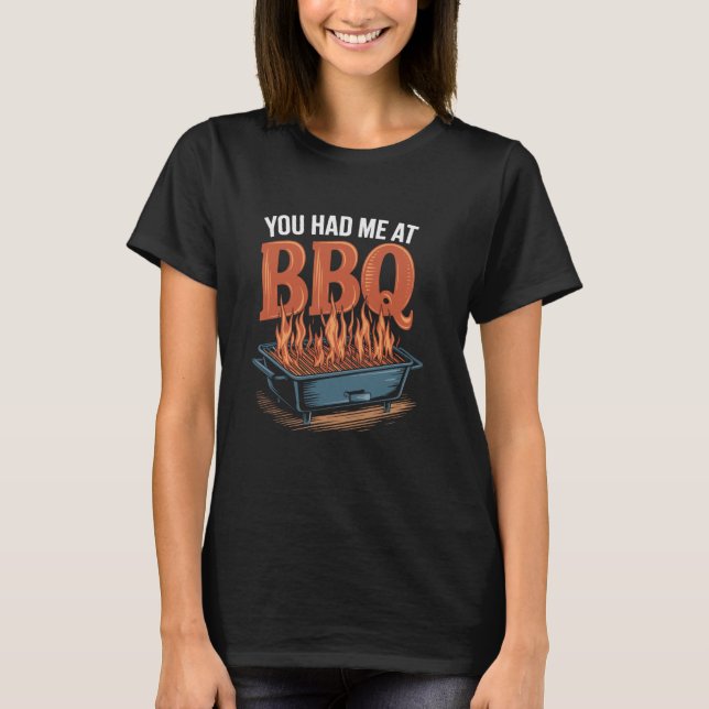 T-shirt Conception de papa de fumage de viande pour la via (Devant)
