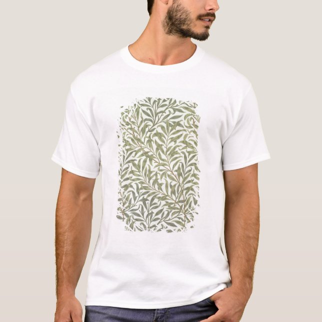 T-shirt Conception de papier peint "de branche de saule", (Devant)