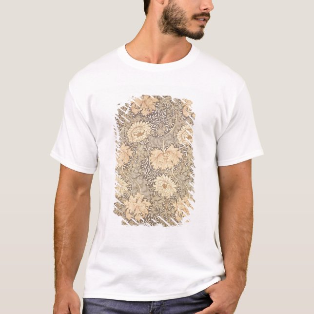 T-shirt Conception de papier peint de "chrysanthème", 1876 (Devant)