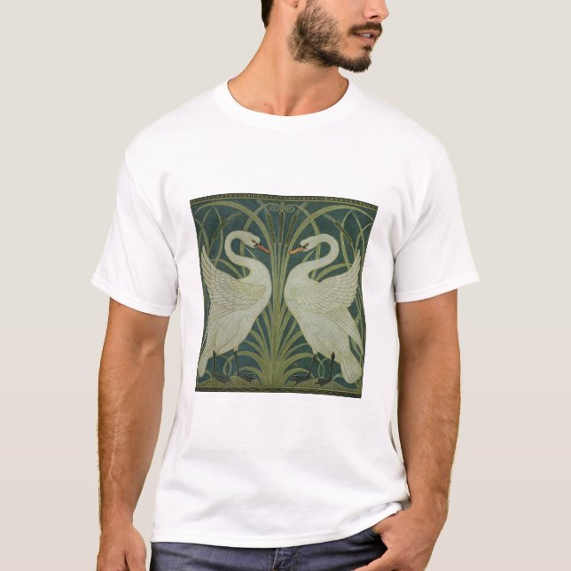T-shirt Conception de papier peint de "cygne, de (Devant)